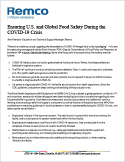 Remco COVID global food safety document